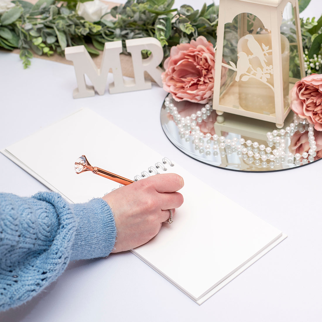 Botanical Wreath A5 or A4 Wedding Guest Book-Love Lumi Ltd