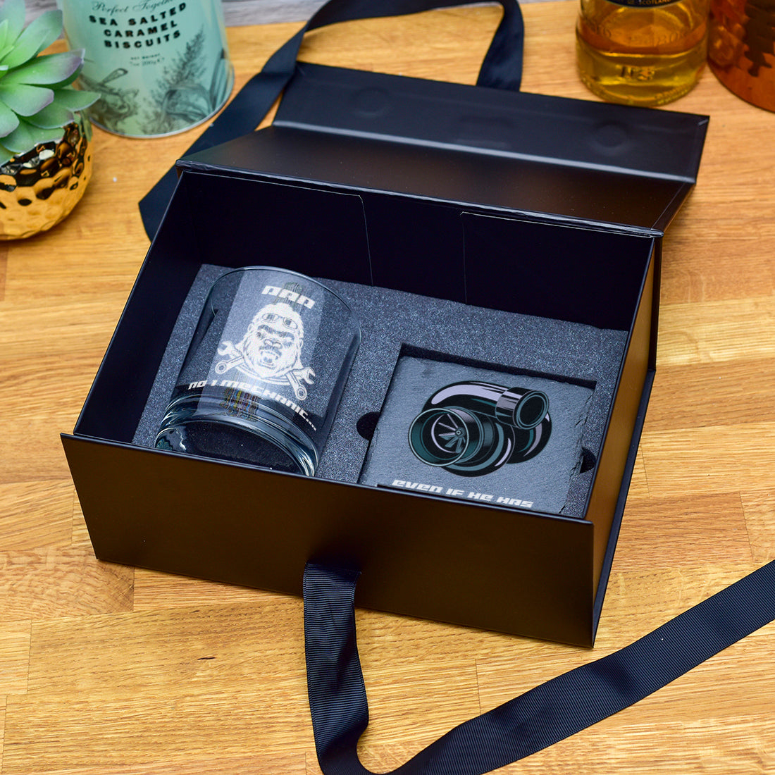 Mechanic Occupation Whiskey Glass Tumbler Gift Set