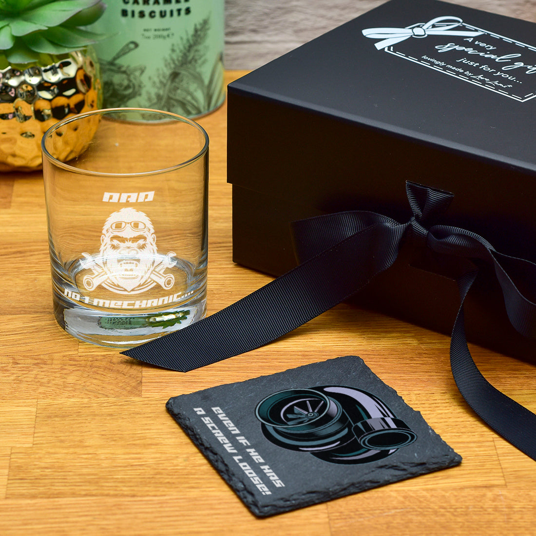 Mechanic Occupation Whiskey Glass Tumbler Gift Set