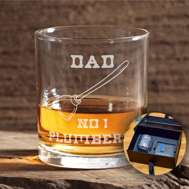 Plumber Occupation Whiskey Glass Tumbler