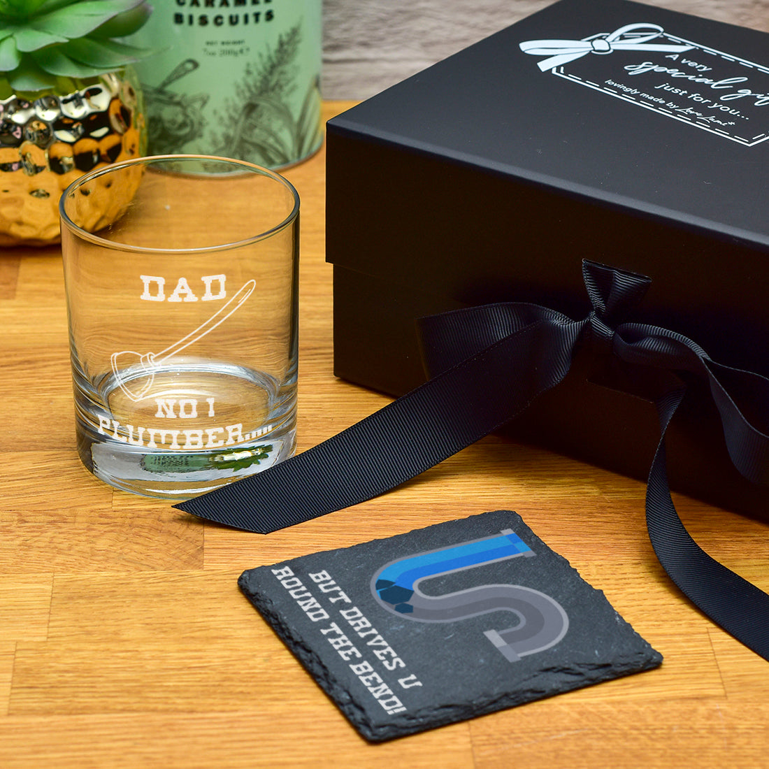 Plumber Occupation Whiskey Glass Tumbler Gift Set