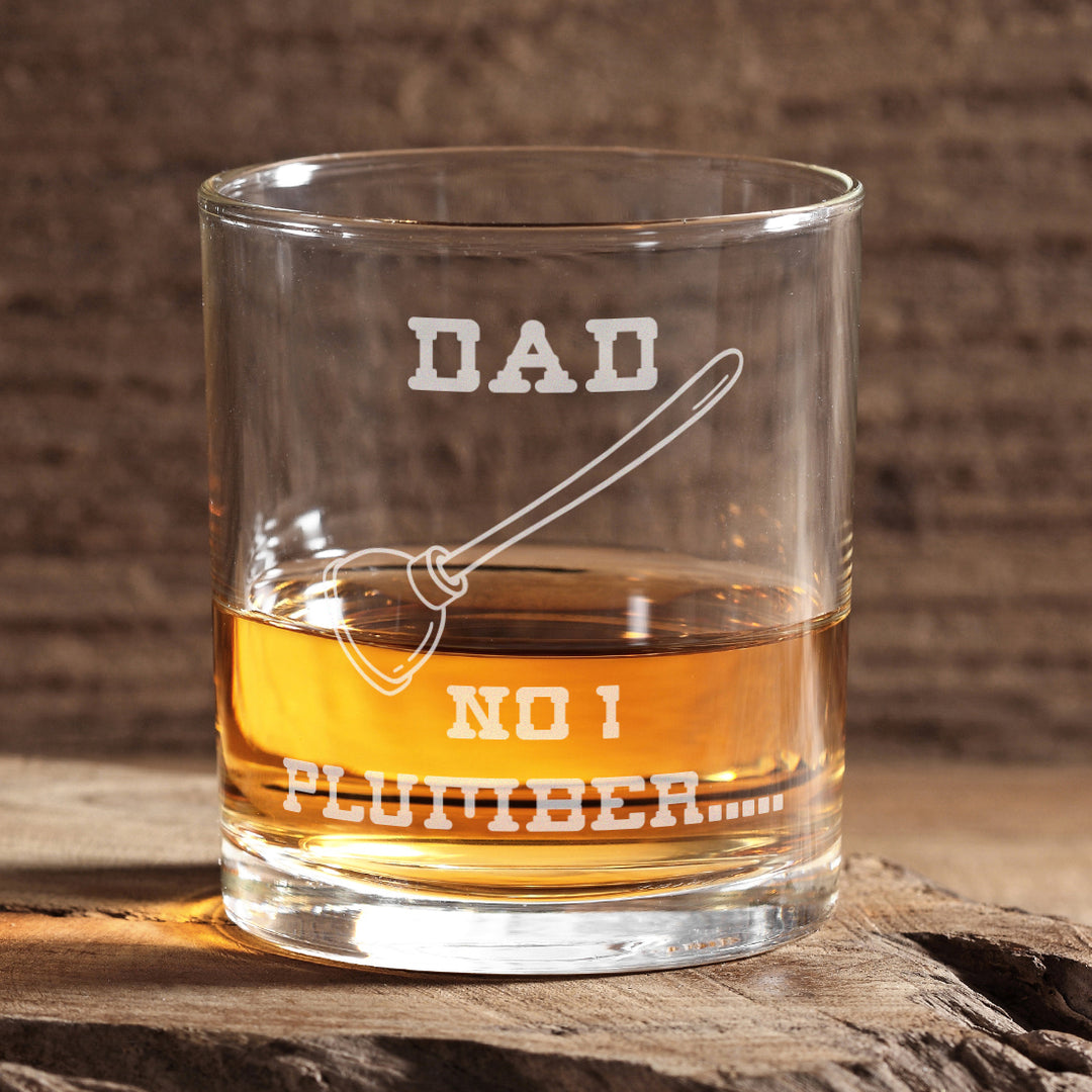 Plumber Occupation Whiskey Glass Tumbler