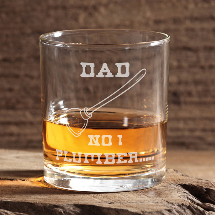 Plumber Occupation Whiskey Glass Tumbler