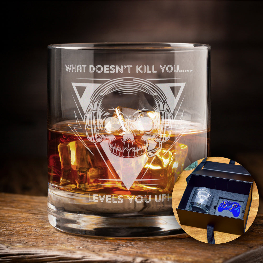 Video Gamer Whiskey Glass Tumbler