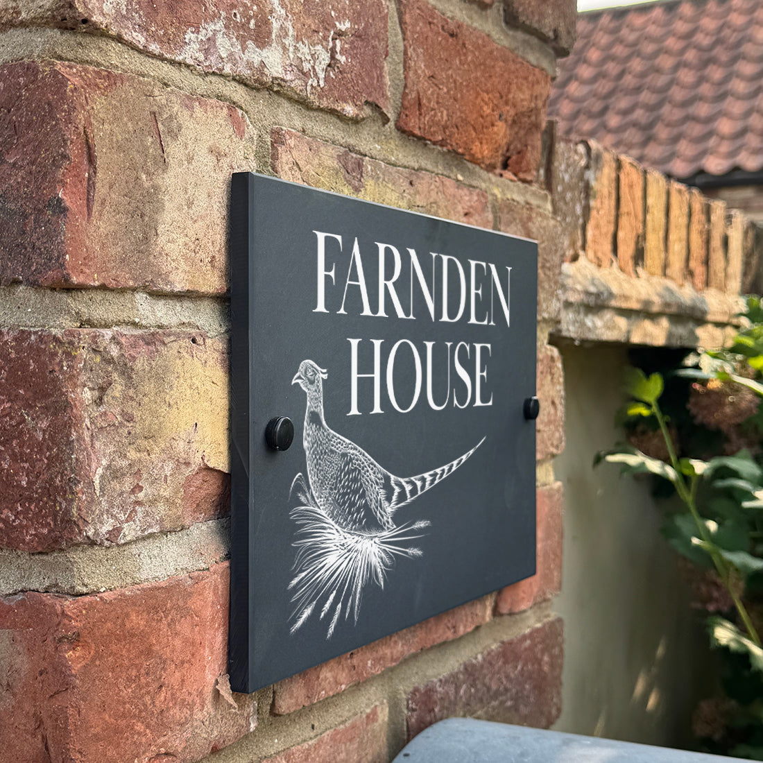 Pheasant Slate House Number or Name Wall Mounted Sign