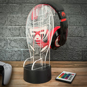 Racing Helmet Neon Light Up Gaming Headphone Stand