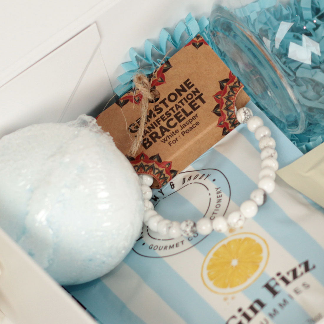 Personalised Stemless Glass Blue Pastels Gift Box