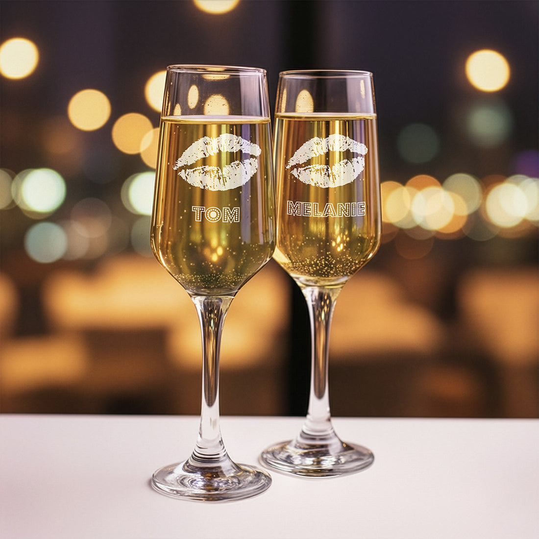 New Home Shag Pad Champagne Flutes and Bottle Butler Gift Set