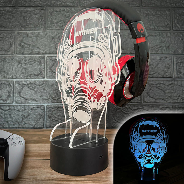 Soldier Neon Light Up Gaming Headphone Stand