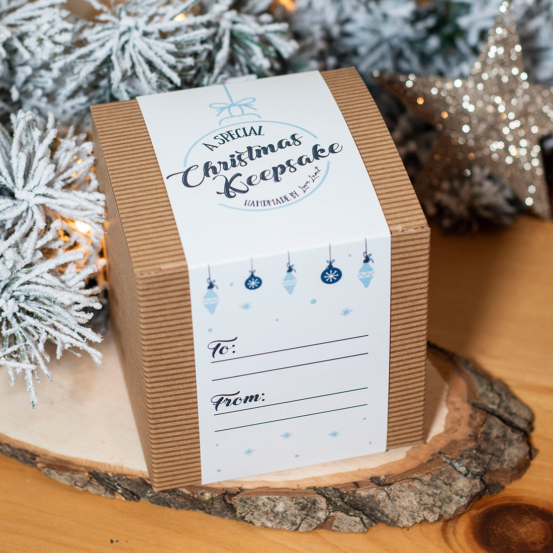 Round Glass 1st Christmas Married Snow Filled Bauble Decoration