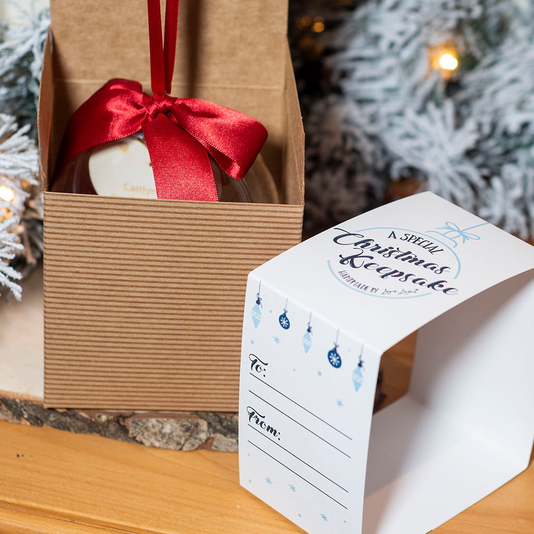 Round Glass 1st Christmas Married Snow Filled Bauble Decoration