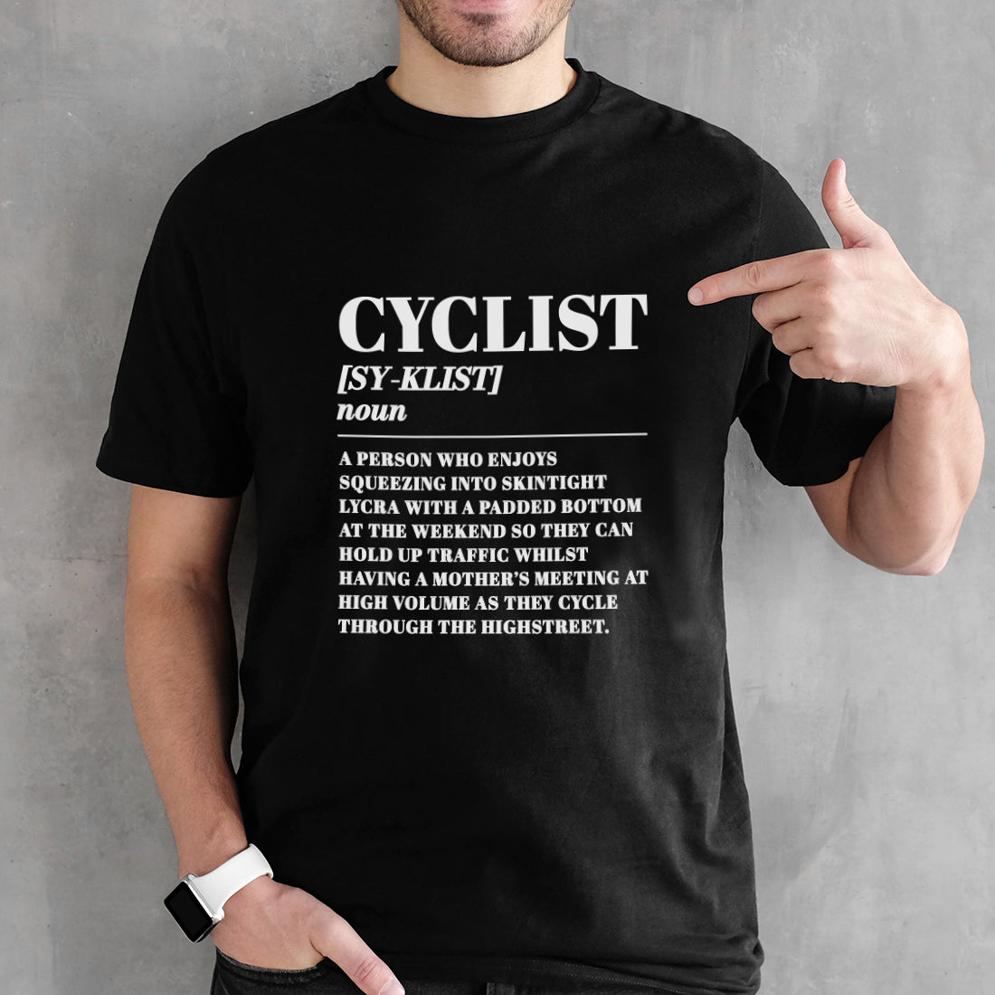 Cyclist Funny Dictionary Meaning Definition Unisex T-Shirt