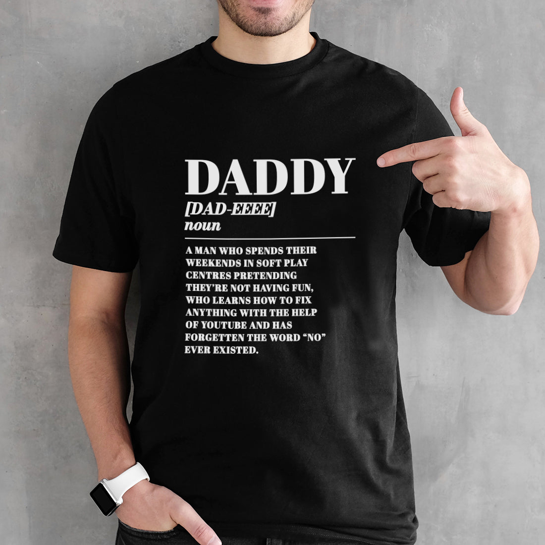 Daddy Father's Day Funny Dictionary Meaning Definition White or Black T-Shirt