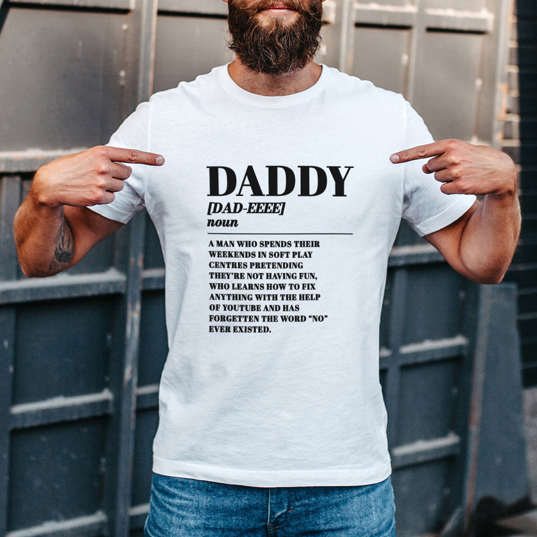 Daddy Father's Day Funny Dictionary Meaning Definition White or Black T-Shirt