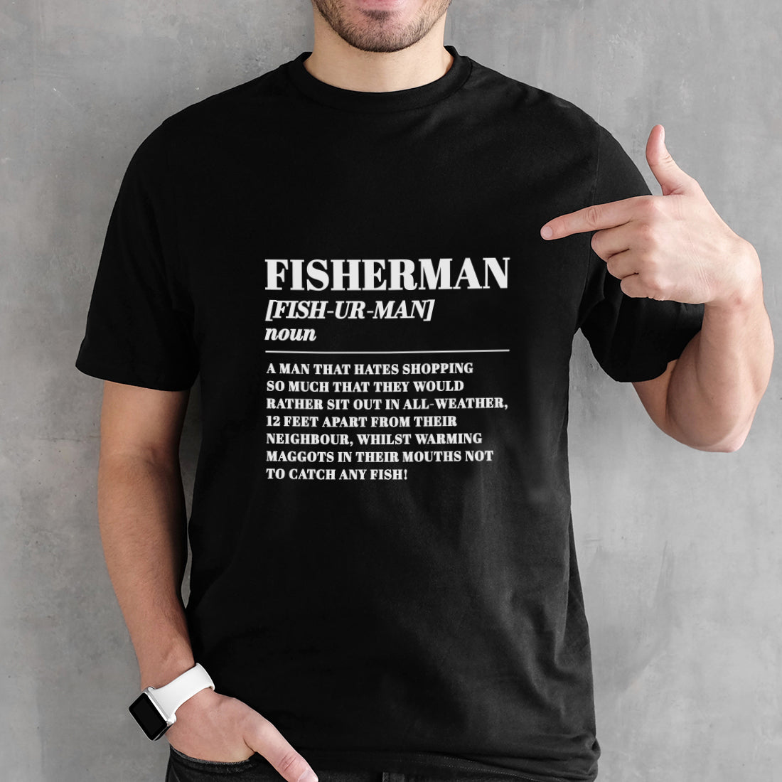 Fisherman Funny Dictionary Meaning Definition T-shirt