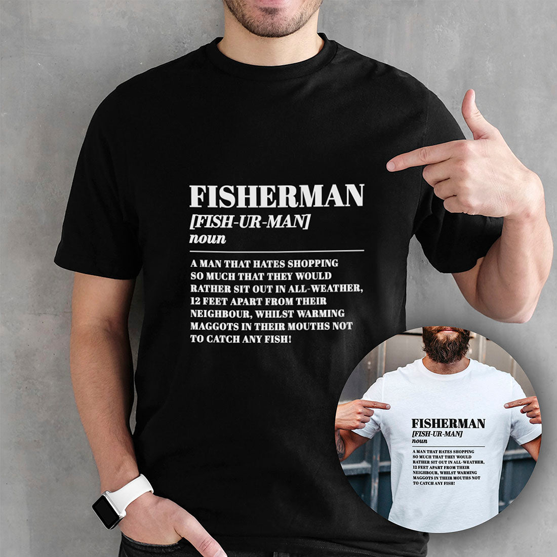 Fisherman Funny Dictionary Meaning Definition T-shirt