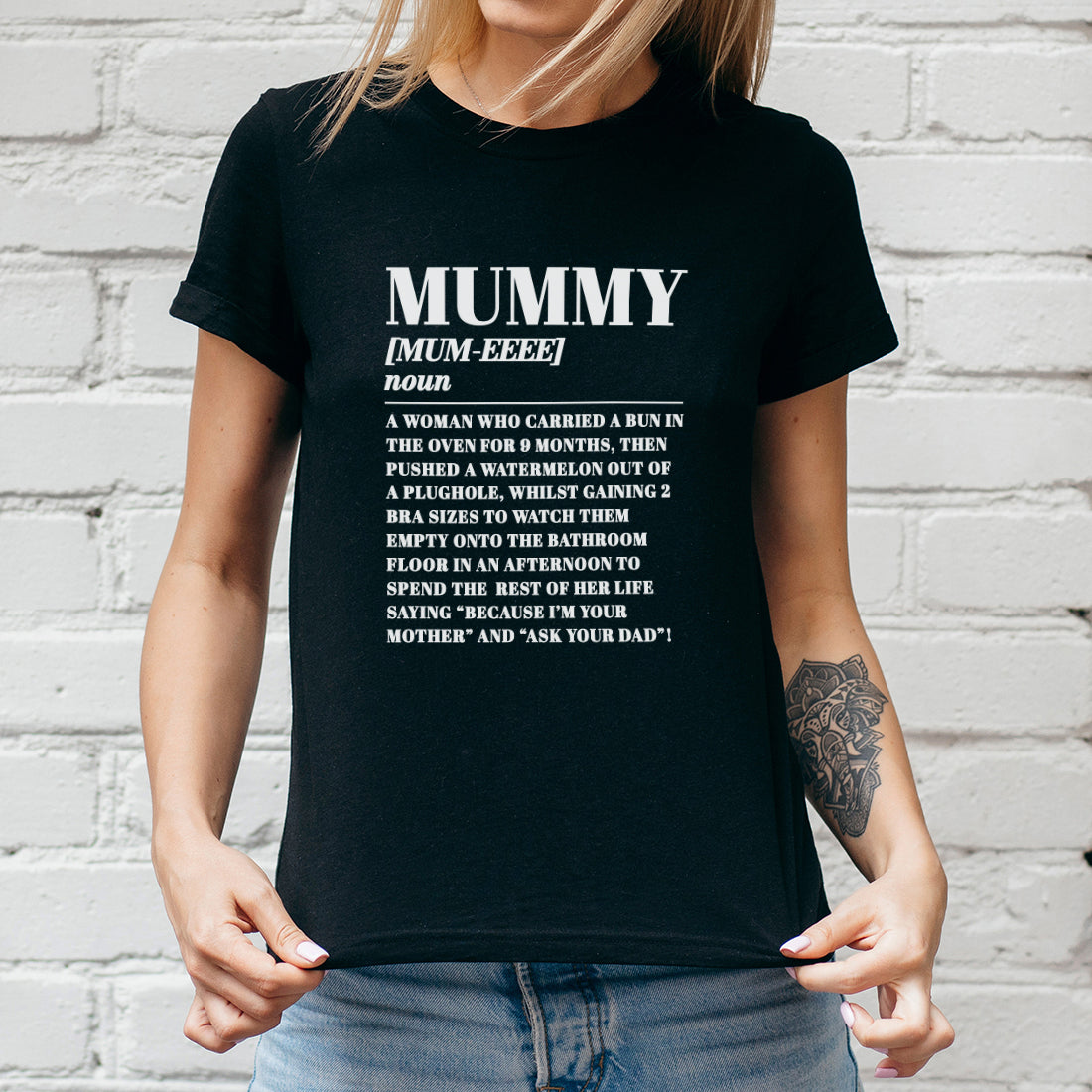 Mummy Funny Dictionary Meaning Definition T-shirt