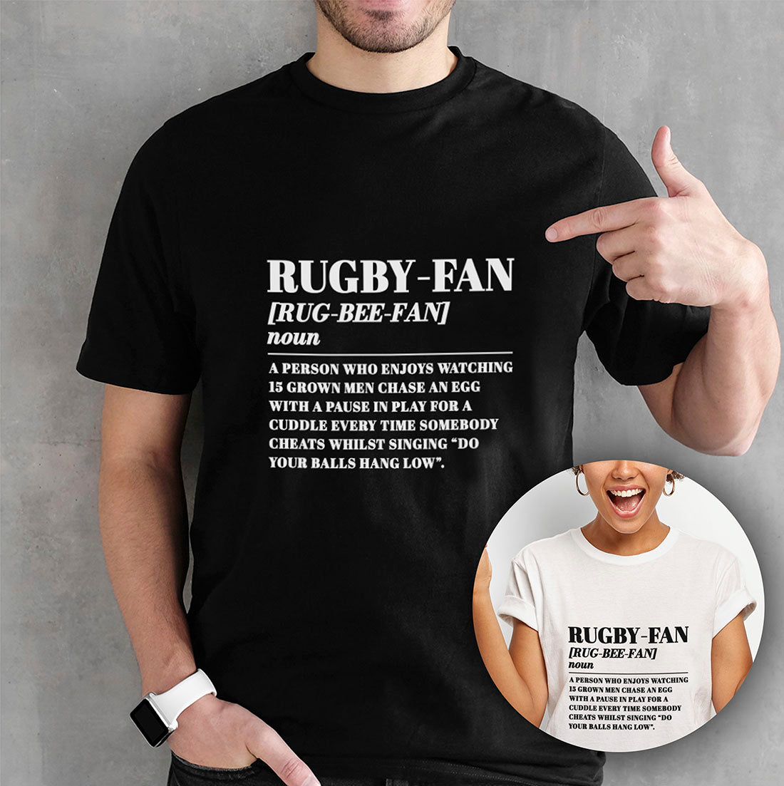Rugby Fan Funny Dictionary Meaning Definition Unisex T-Shirt