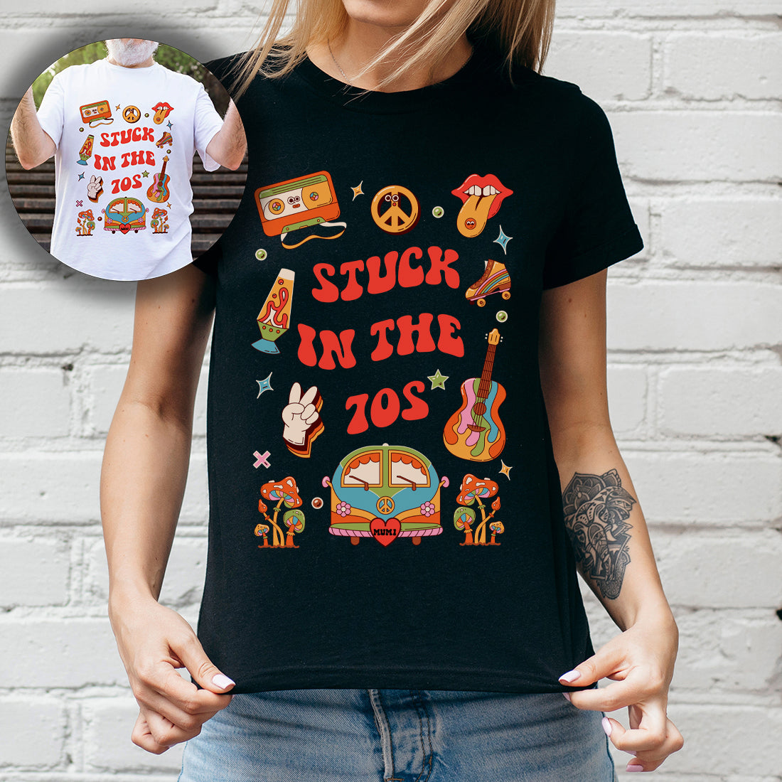 Stuck in the 70's Decade Themed Unisex T-Shirt-Love Lumi Ltd