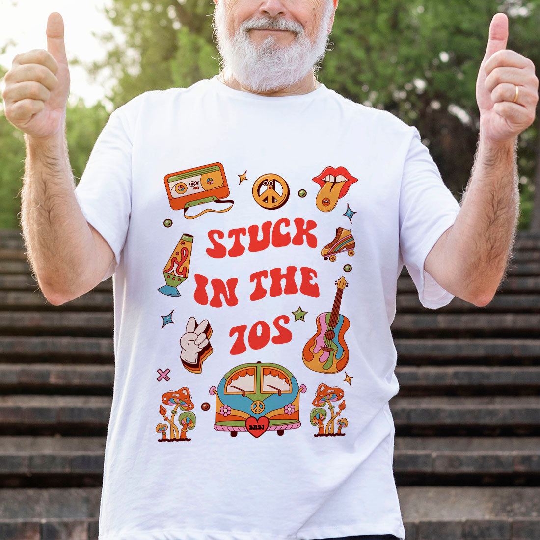 Stuck in the 70's Decade Themed Unisex T-Shirt-Love Lumi Ltd