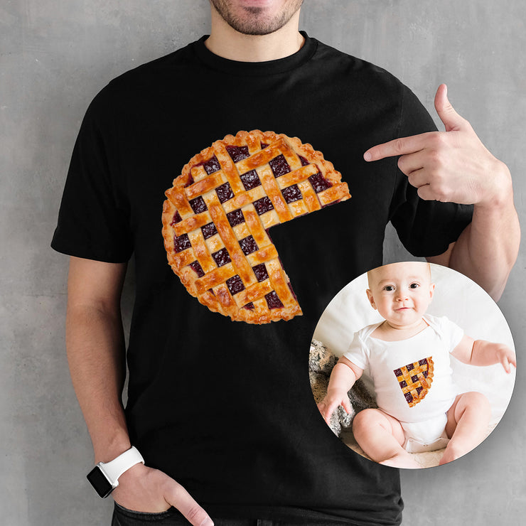 Dad and Baby Slice or Pie T-Shirt and Baby Grow Set