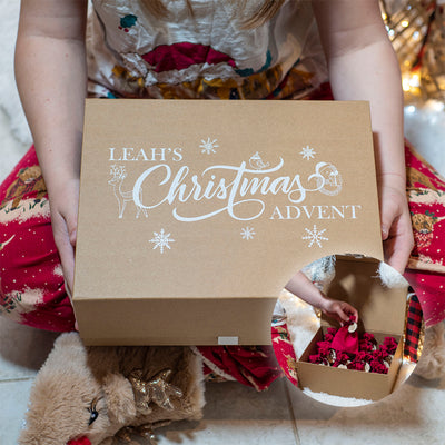 DIY Fillable Re-usable Christmas Advent Calendar Box with 24 Bags and Tags-Love Lumi Ltd