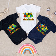 Super Daddio and Babio or Kiddio Gaming T-Shirt and Baby Grow set-Love Lumi Ltd