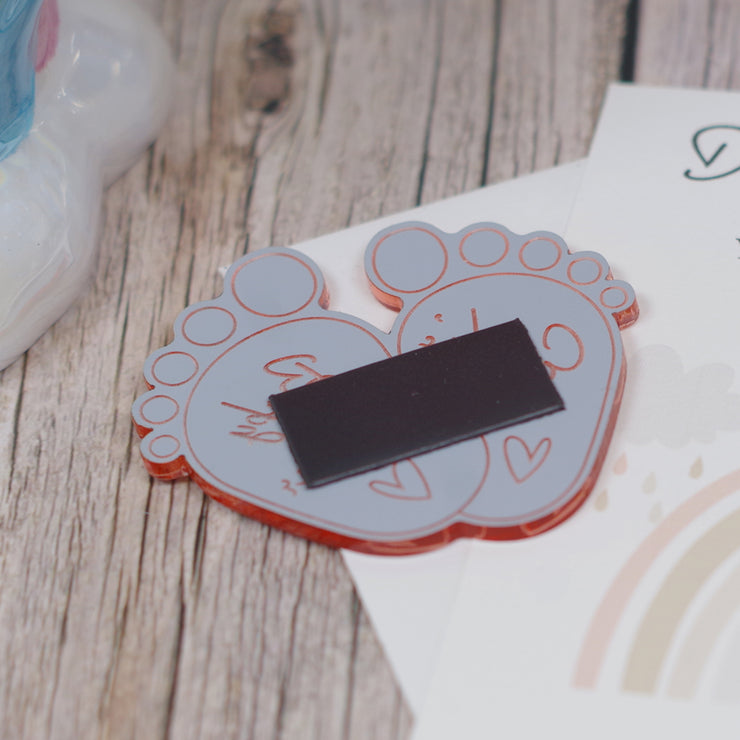 Cute Feet Baby Shower Invitation Magnet
