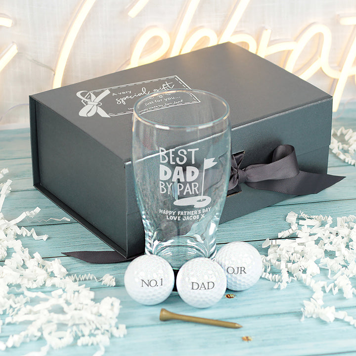 Best Dad by Par Pint Glass