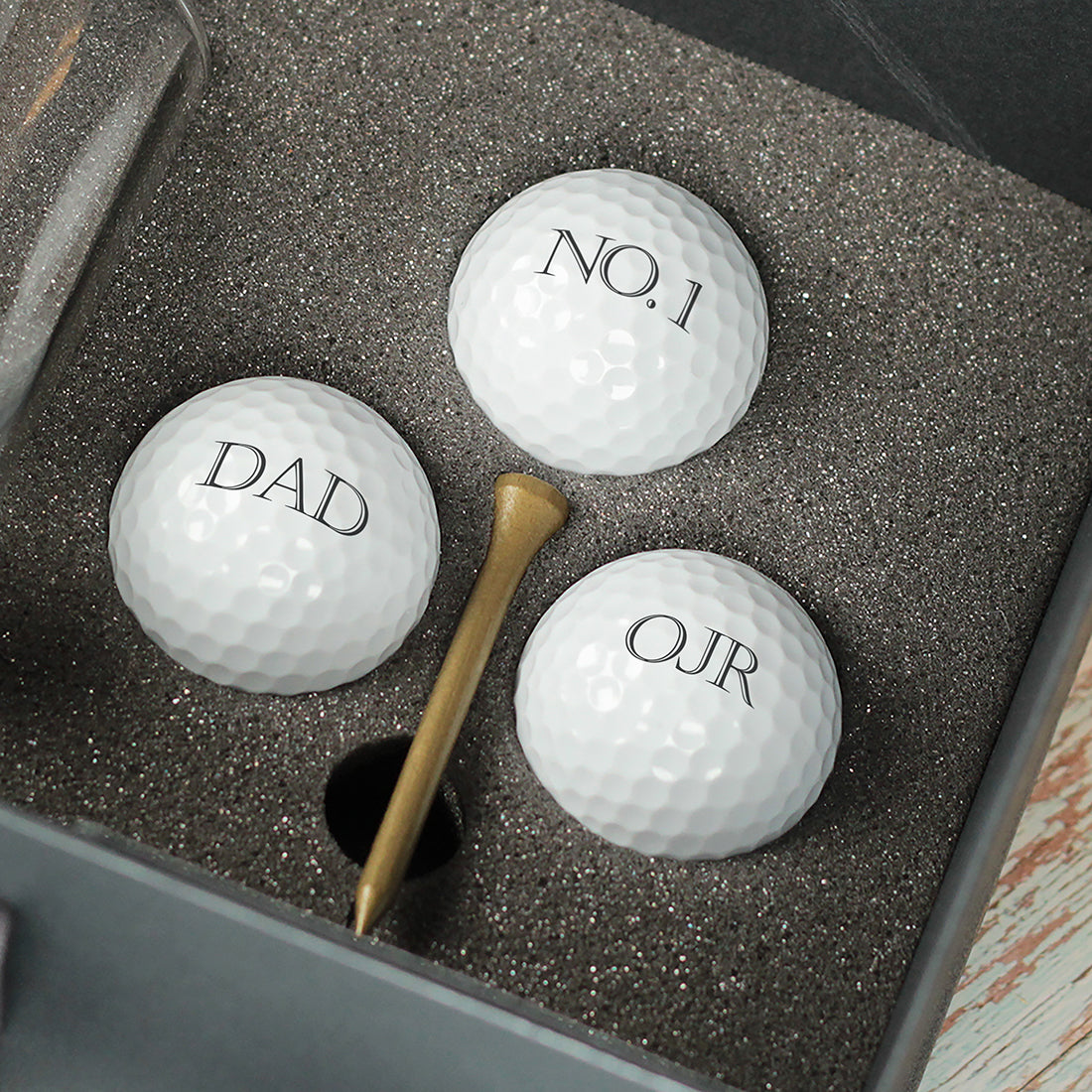 Best Dad By Par Whiskey Glass Tumbler and Golf Balls