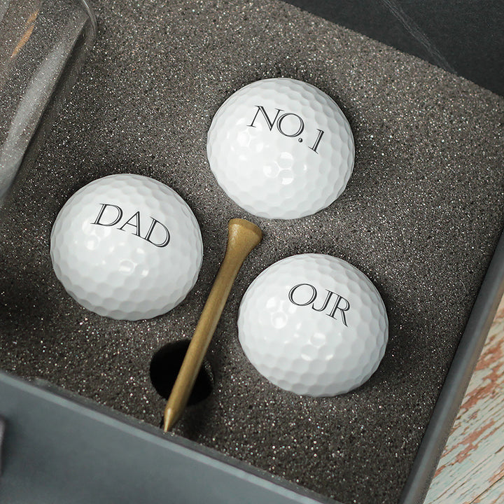 Best Dad By Par Whiskey Glass Tumbler and Golf Balls