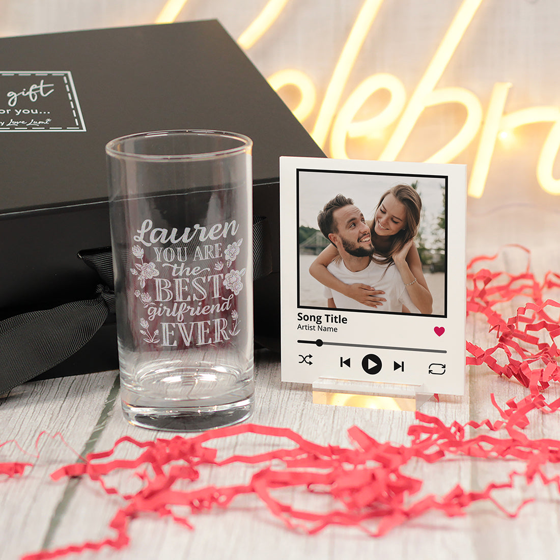 Personalised Best Girlfriend or Wife Highball Mixer Glass