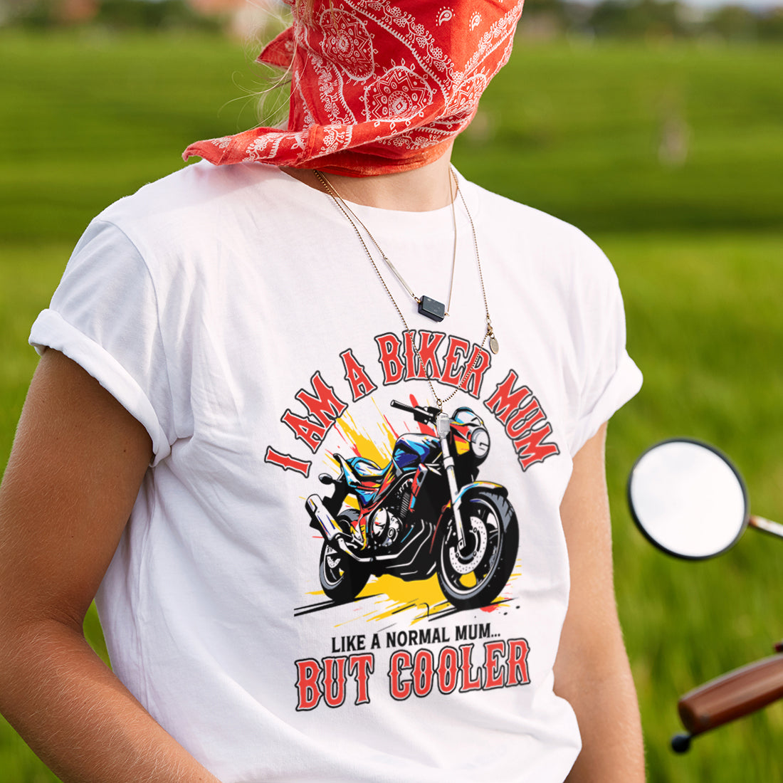 Biker Mum Ladies Motorcycle T-Shirt-Love Lumi Ltd