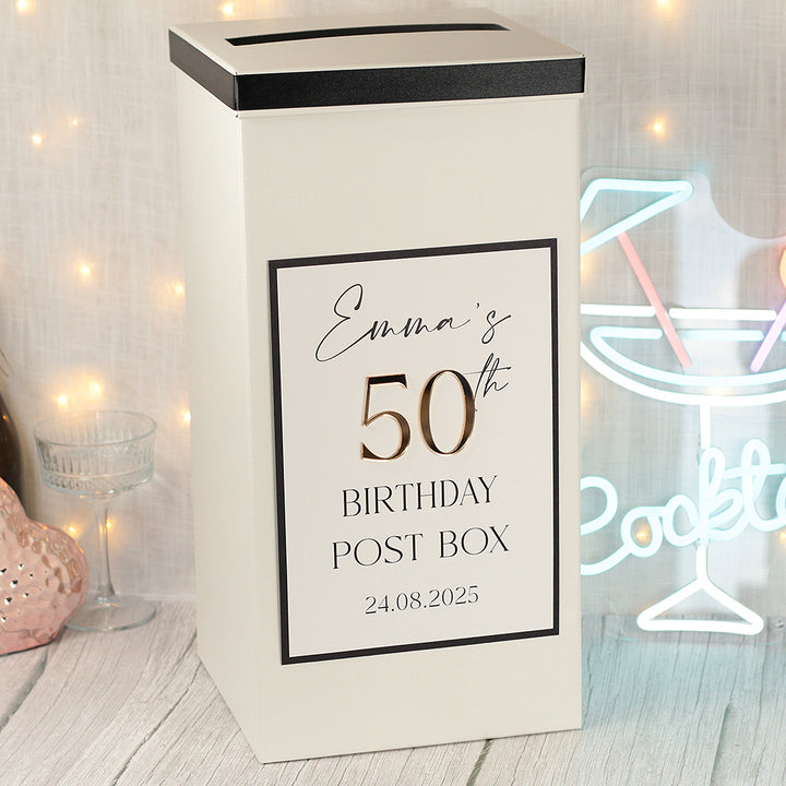 Manhattan Birthday Party Card Post Box