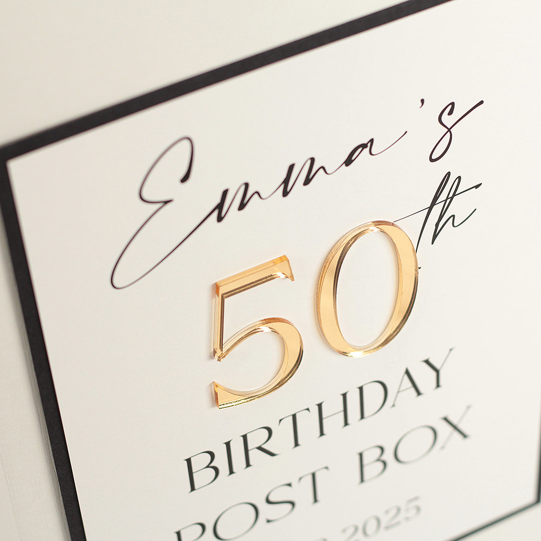 Manhattan Birthday Party Card Post Box