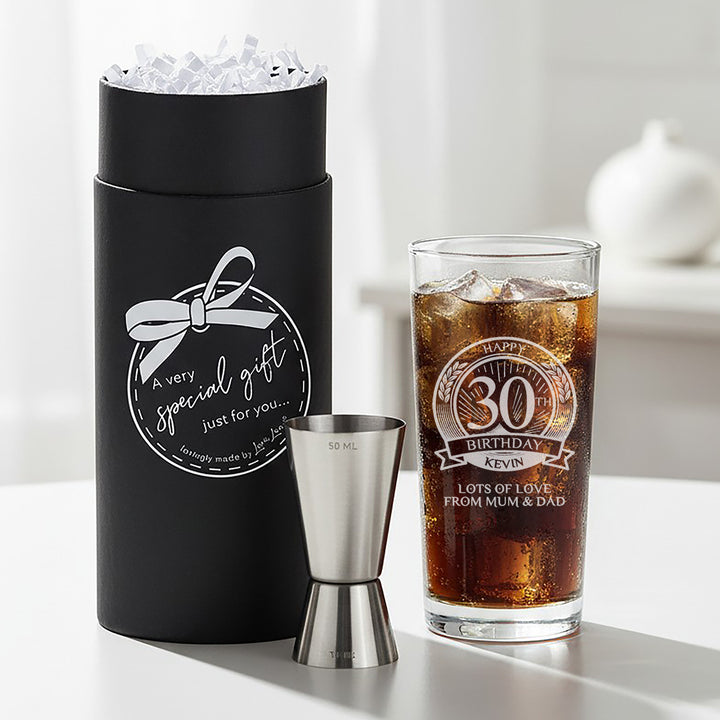 30th Birthday Highball Glass