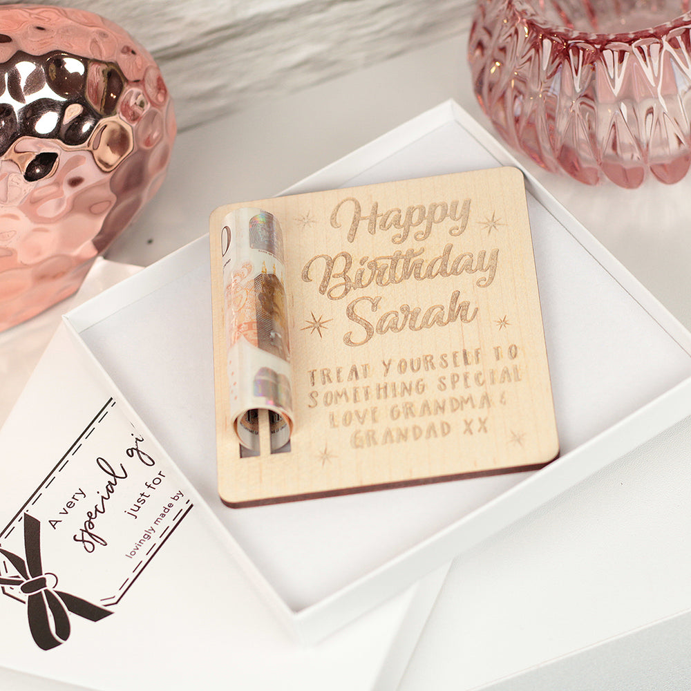 Wooden Generic Stars Birthday Money Voucher Holder Gift Card-Love Lumi Ltd