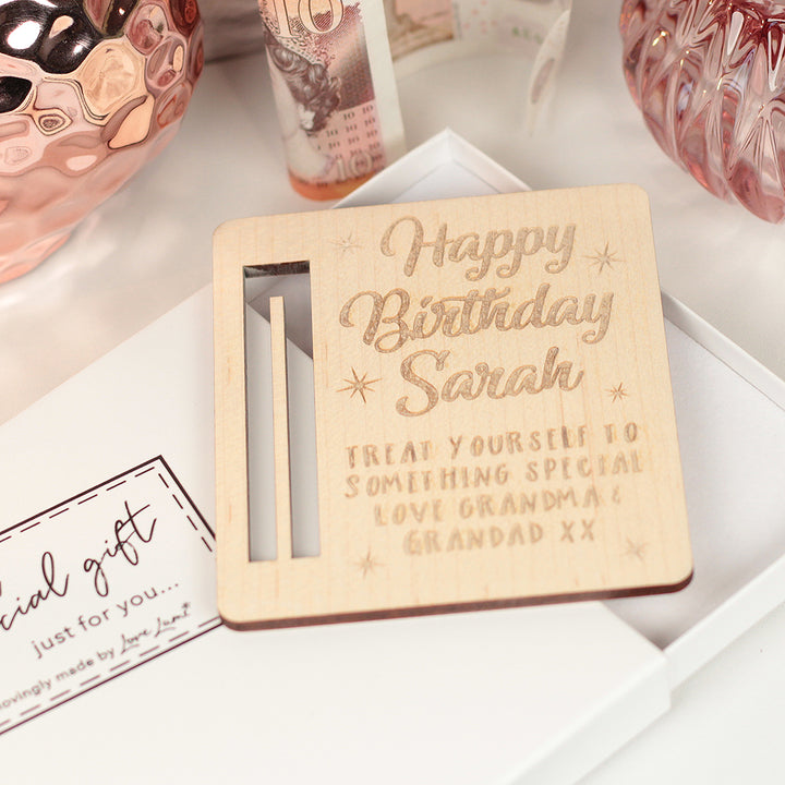 Wooden Generic Stars Birthday Money Voucher Holder Gift Card-Love Lumi Ltd