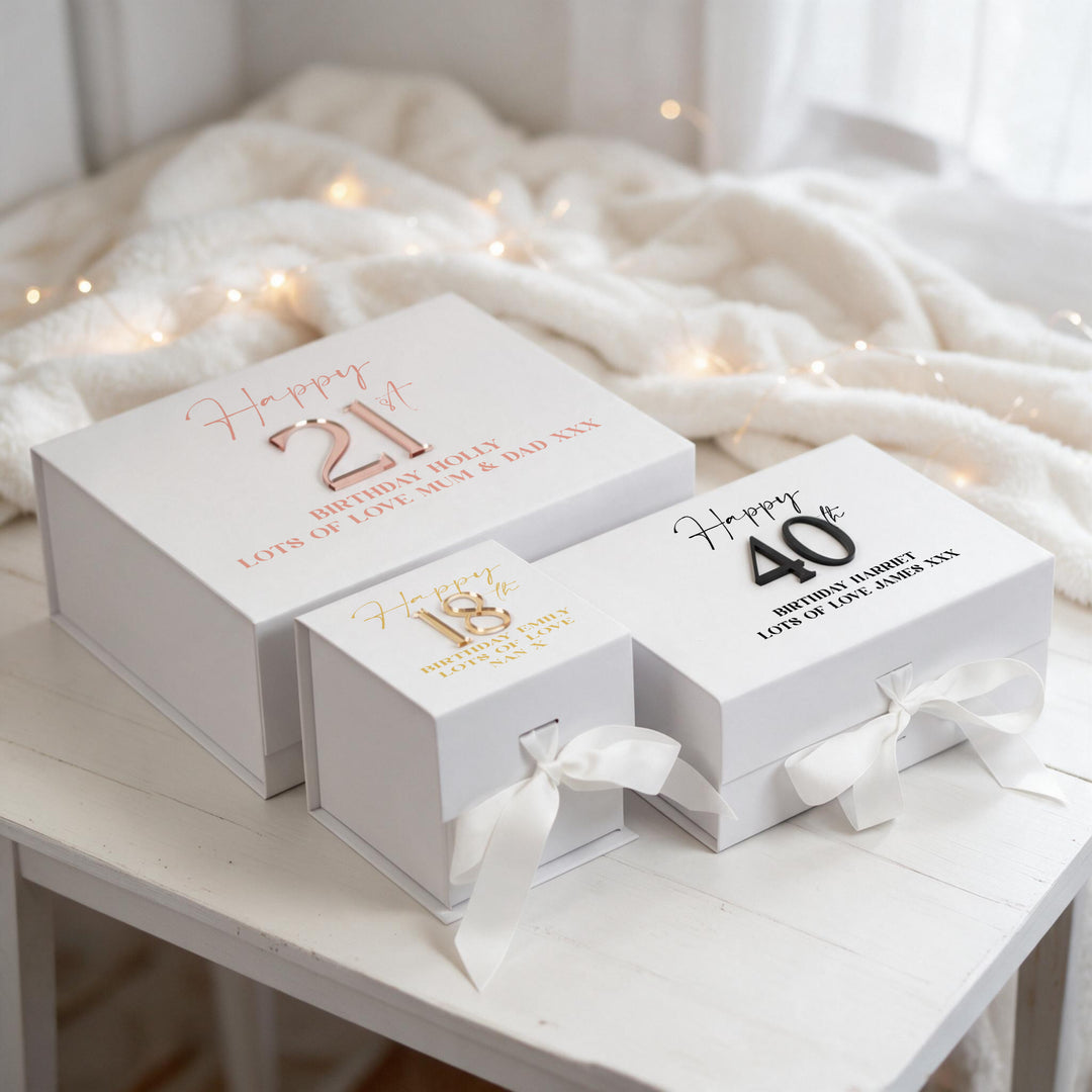 Personalised Any Age Birthday Milestone Keepsake Gift Box