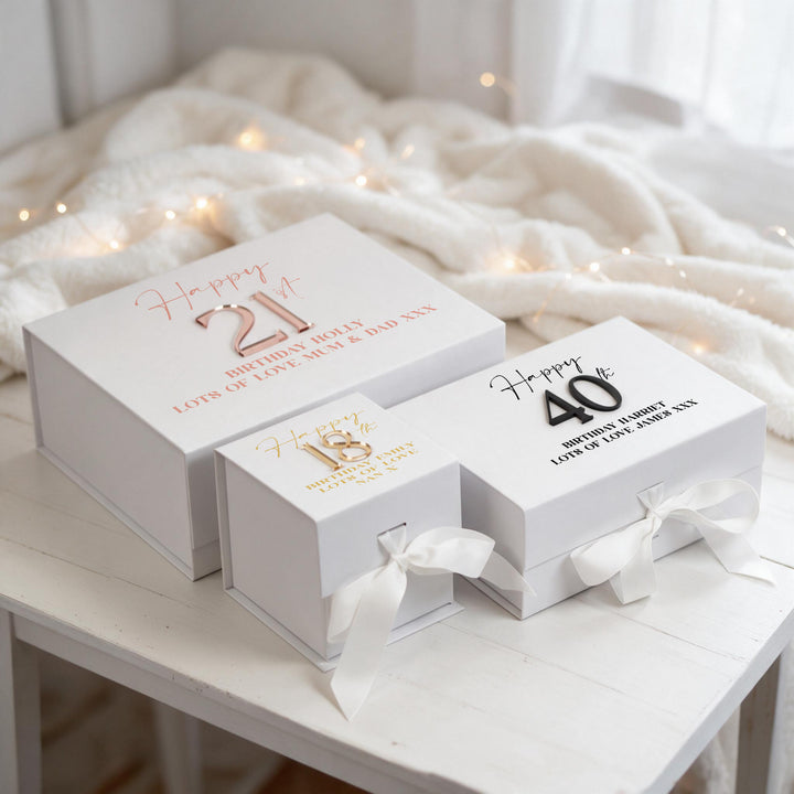 Personalised Any Age Birthday Milestone Keepsake Gift Box