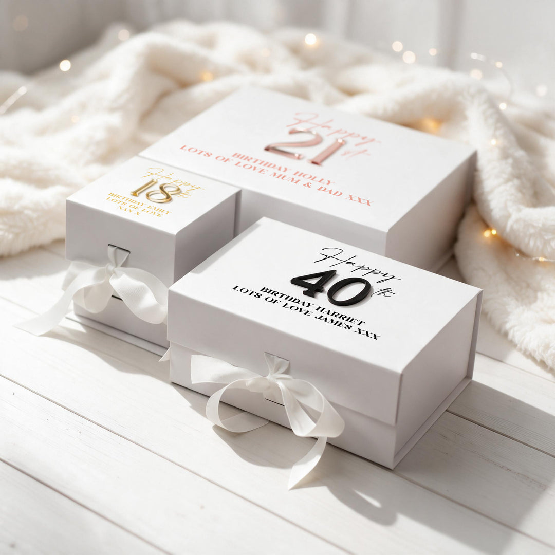 Personalised Any Age Birthday Milestone Keepsake Gift Box