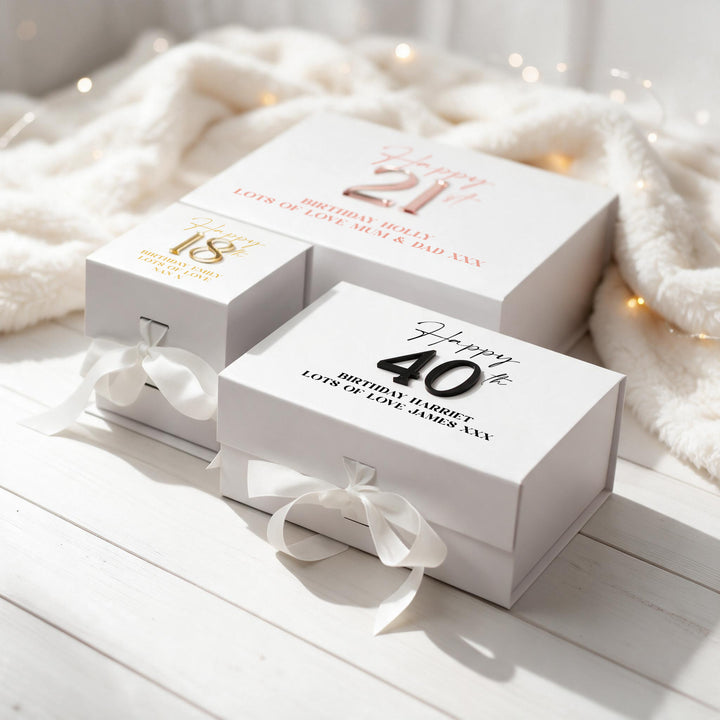 Personalised Any Age Birthday Milestone Keepsake Gift Box
