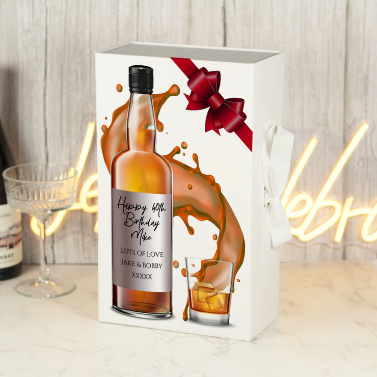 Whiskey Lover White Recycled Bottle Box and Matching Glass and Accessory Gift Set-Love Lumi Ltd