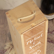Engagement Rings Prosecco Champagne Bottle Box with clear lid