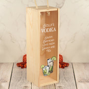 Vodka Bottle Box with clear lid and stemless Glass Gift Set