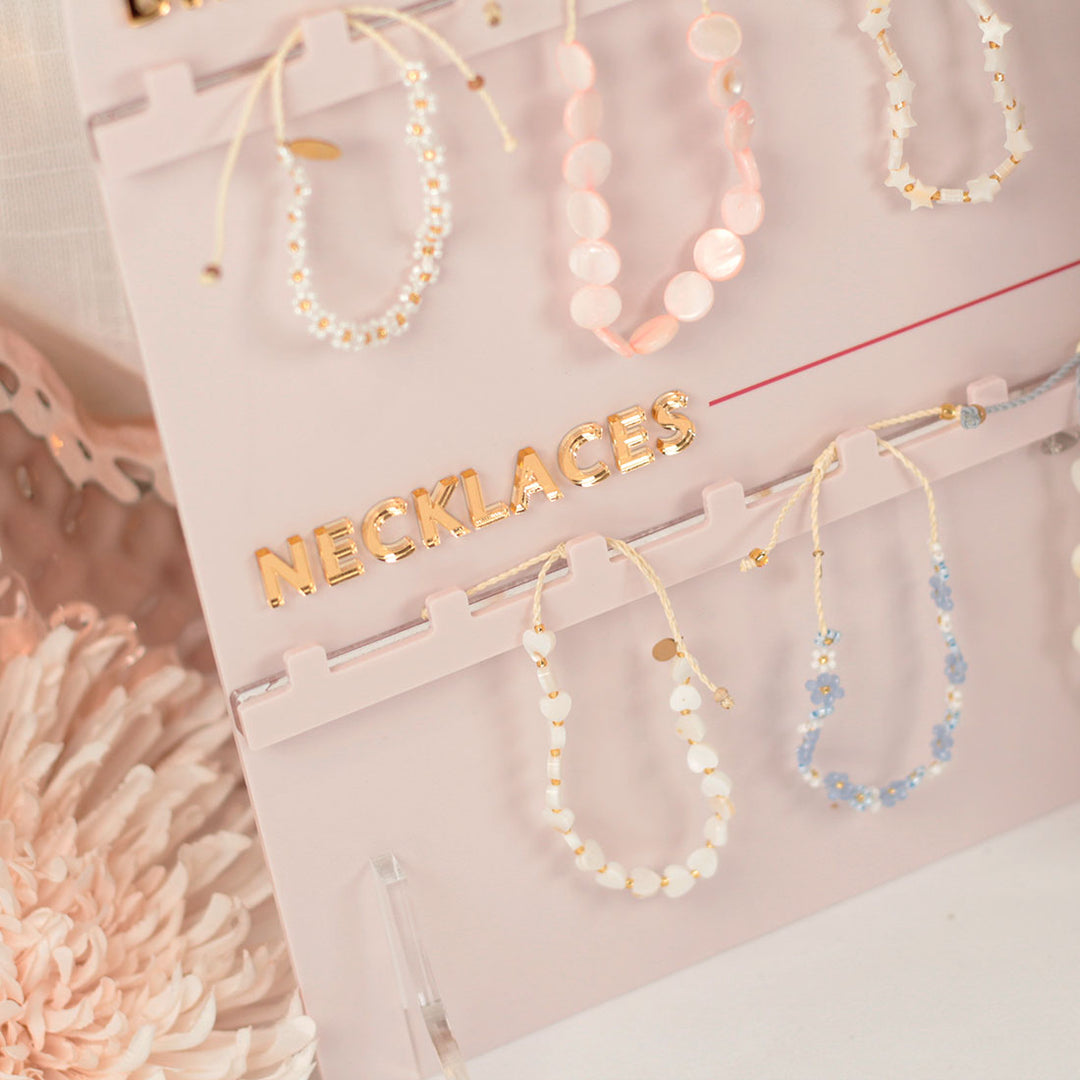 Custom Branded Acrylic Neckalce and/or Bracelet Chain Display Sign