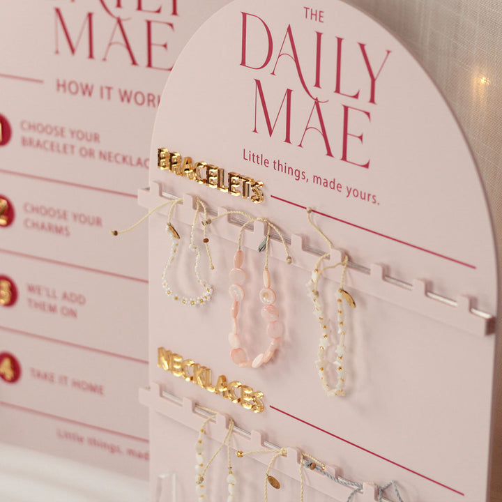 Custom Branded Acrylic Neckalce and/or Bracelet Chain Display Sign