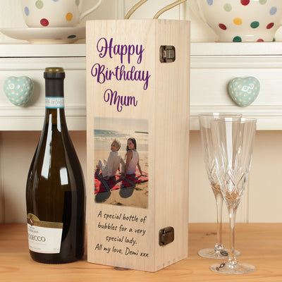 Photo Birthday Hinged Bottle Gift Box