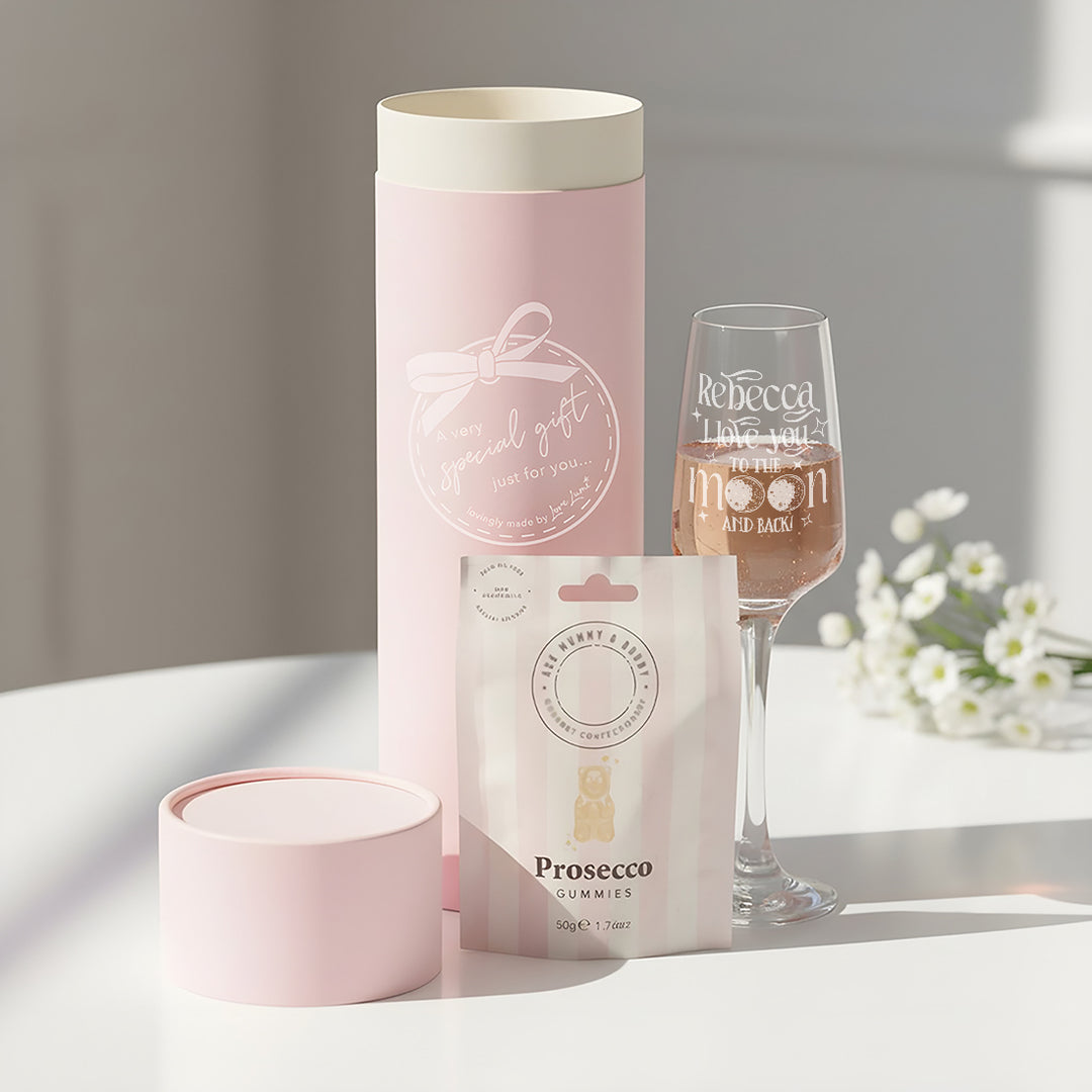 I Love You To The Moon And Back Champagne Flute