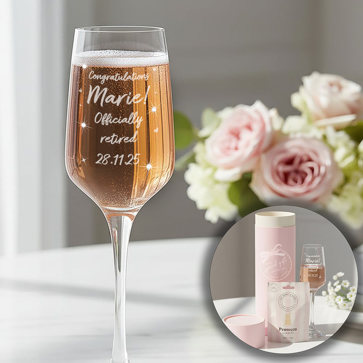 Retirement Diamante Embellished Champagne Flute